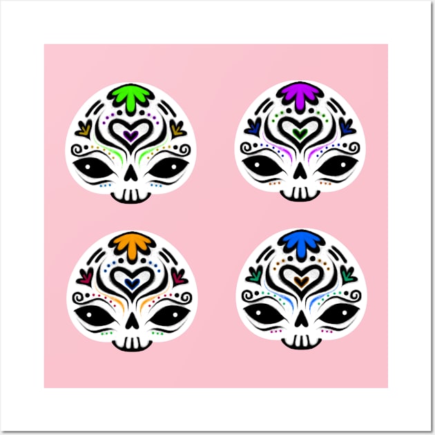 CALAVERA SKULLS Wall Art by MAYRAREINART